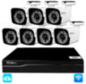 Комплект видеонаблюдения WIFI 3Мп KIT-W307TB беспроводной, 7 камер для улицы, удаленный доступ