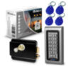 Система СКУД KIT-S601EM-WP-B на 1 дверь, кодовая панель со считывателем RFID 125кГц EM-Marine, замок черный, НЗ тип