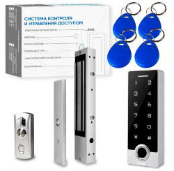 Комплект СКУД  KIT-TF2MF-WP-W-350 для улицы, до 10000 пользователей, металл, тип Mifare, магнитный замок 350 кг