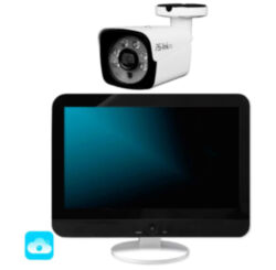 Комплект видеонаблюдения WIFI с монитором 3Мп  KIT-W301TB-M 1 камера для улицы, беспроводное подключение