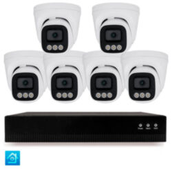Комплект IP-видеонаблюдения  KIT-A406IP-POE 4 Мп, 6 купольных IP-камер, NVR, 8 PoE портов