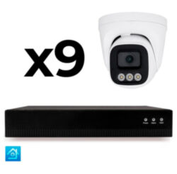 Комплект IP-видеонаблюдения  KIT-A409IP-POE 4 Мп, 9 купольных IP-камер, NVR, 16 PoE портов