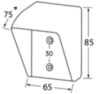 Козырек для звонка серый 85×65×75 мм