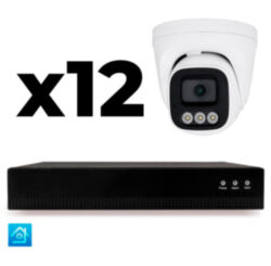 Комплект IP-видеонаблюдения  KIT-A412IP-POE 4 Мп, 12 купольных IP-камер, NVR, 16 PoE портов