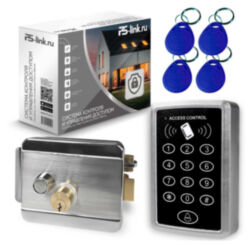 Комплект СКУД  KIT-ACM323-SL кнопочная панель, до 2000 ключей, EM-marine, в помещение, накладной замок