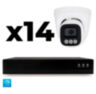 Комплект IP-видеонаблюдения KIT-A414IP-POE 4 Мп, 14 купольных IP-камер, NVR, 16 PoE портов
