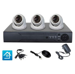 Комплект видеонаблюдения AHD 5Мп  KIT-A503HDV-NC 3 камеры, антивандальный, без кабеля