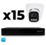 Комплект IP-видеонаблюдения KIT-A415IP-POE 4 Мп, 15 купольных IP-камер, NVR, 16 PoE портов