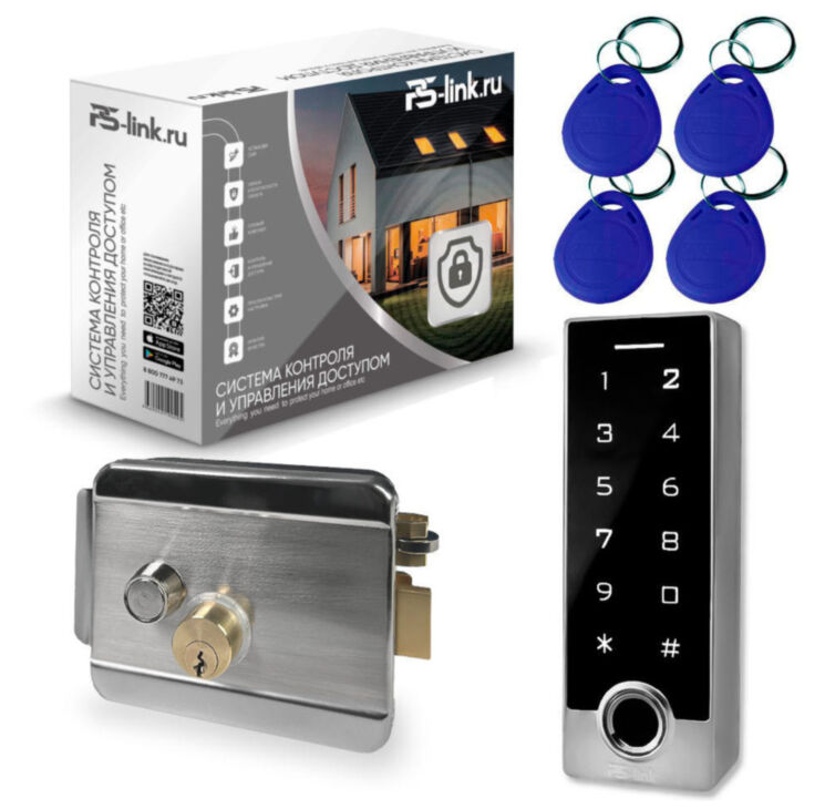 Комплект СКУД KIT-TF2EM-WP-W-SL отпечаток пальца, кодовая панель, металлическая, RFID, WIFI
