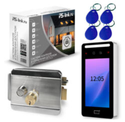 Комплект СКУД  KIT-DT03EMT-SL на 1 дверь, биометрический терминал с распознаванием лиц, Wi-Fi, EM-Marine, электромеханический замок