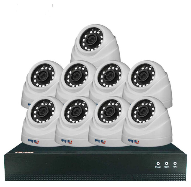 Комплект видеонаблюдения IP 2Мп KIT-A209IP-POE 9 камер с ночной съемкой для помещения, с датчиком движения, питание PoE
