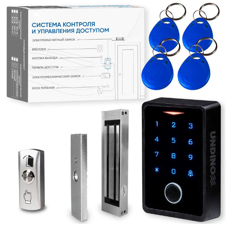 Комплект СКУД Undino KIT-ACP303EM-180 эл. магнитный замок 180кг, RFID, WIFI