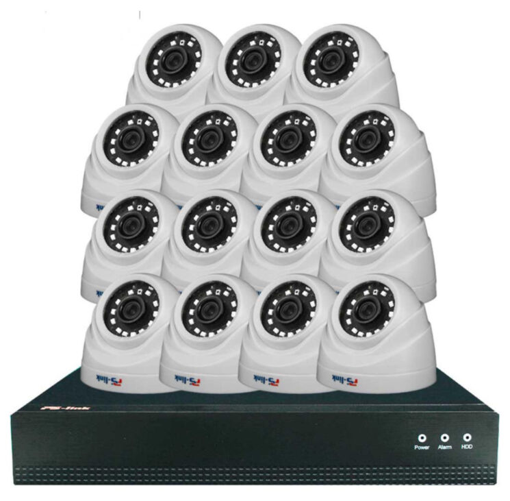 Комплект видеонаблюдения IP 2Мп KIT-A215IP-POE 15 камер с ночной съемкой для помещения, с датчиком движения, питание PoE