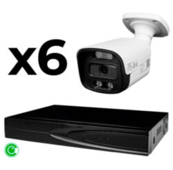 Комплект видеонаблюдения IP 8Мп  KIT-C806IP-ST 6 камер для улицы, умная аналитика, детекция человека, детекция автомобиля, область вторжения