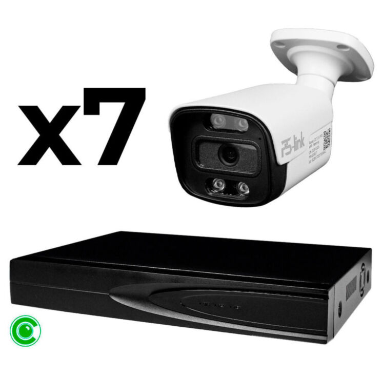 Комплект видеонаблюдения IP 8Мп KIT-C807IP-ST 7 камер для улицы, умная аналитика, детекция человека, детекция автомобиля, область вторжения