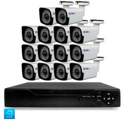 Комплект видеонаблюдения AHD 5Мп  KIT-C514HD 14 камер для улицы, ночная съемка, датчик движения
