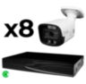 Комплект видеонаблюдения IP 8Мп KIT-C808IP-ST 8 камер для улицы, умная аналитика, детекция человека, детекция автомобиля, область вторжения