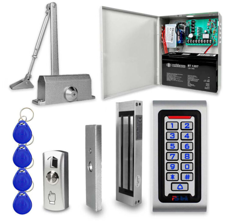 Система СКУД KIT-S601EM-180UPS с доводчиком 40, блоком резервного питания, 7Ач