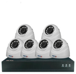 Комплект видеонаблюдения IP 5Мп  KIT-A506IP-POE 6 камер с ночной съемкой для помещения, с датчиком движения, питание PoE