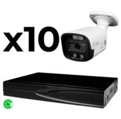 Комплект видеонаблюдения IP 8Мп  KIT-C810IP-ST 10 камер для улицы, умная аналитика, детекция человека, детекция автомобиля, область вторжения