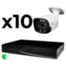 Комплект видеонаблюдения IP 8Мп KIT-C810IP-ST 10 камер для улицы, умная аналитика, детекция человека, детекция автомобиля, область вторжения