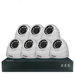 Комплект видеонаблюдения IP 5Мп  KIT-A507IP-POE 7 камер с ночной съемкой для помещения, с датчиком движения, питание PoE