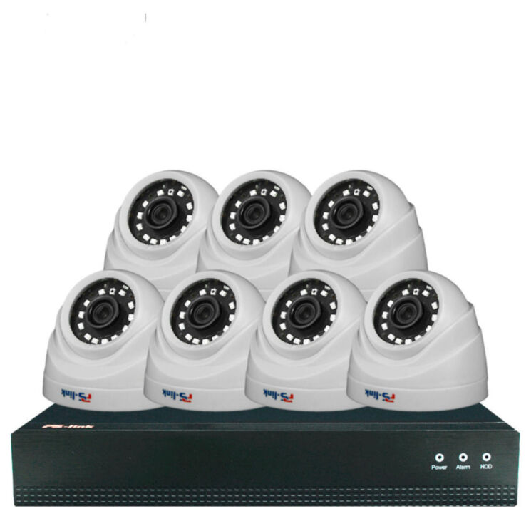 Комплект видеонаблюдения IP 5Мп KIT-A507IP-POE 7 камер с ночной съемкой для помещения, с датчиком движения, питание PoE