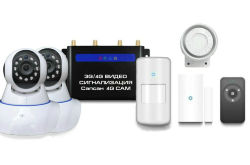 GSM сигнализация Sapsan GSM 4G CAM с датчиками и 2-мя комнатными видеокамерами
