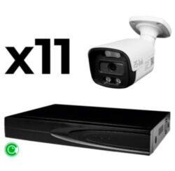 Комплект видеонаблюдения IP 8Мп  KIT-C811IP-ST 11 камер для улицы, умная аналитика, детекция человека, детекция автомобиля, область вторжения