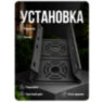 Кронштейн монтажный двойной для камеры видеонаблюдения на столб или угол 50мм, печать 3D, черный