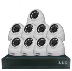 Комплект видеонаблюдения IP 5Мп  KIT-A509IP-POE 9 камер с ночной съемкой для помещения, с датчиком движения, питание PoE
