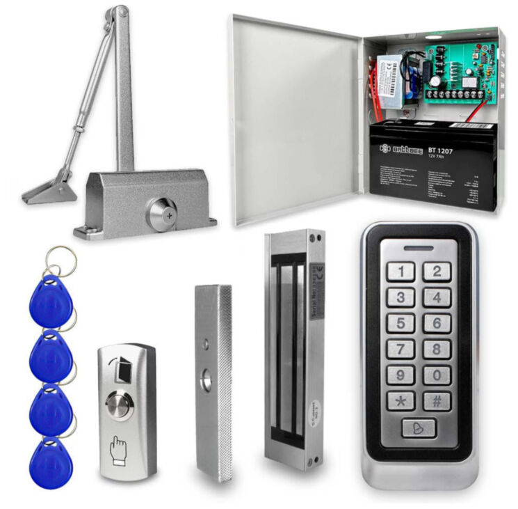 Система СКУД KIT-208C-180UPS с доводчиком 40, блоком резервного питания, 7Ач