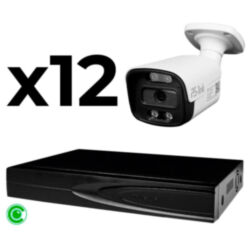 Комплект видеонаблюдения IP 8Мп  KIT-C812IP-ST 12 камер для улицы, умная аналитика, детекция человека, детекция автомобиля, область вторжения