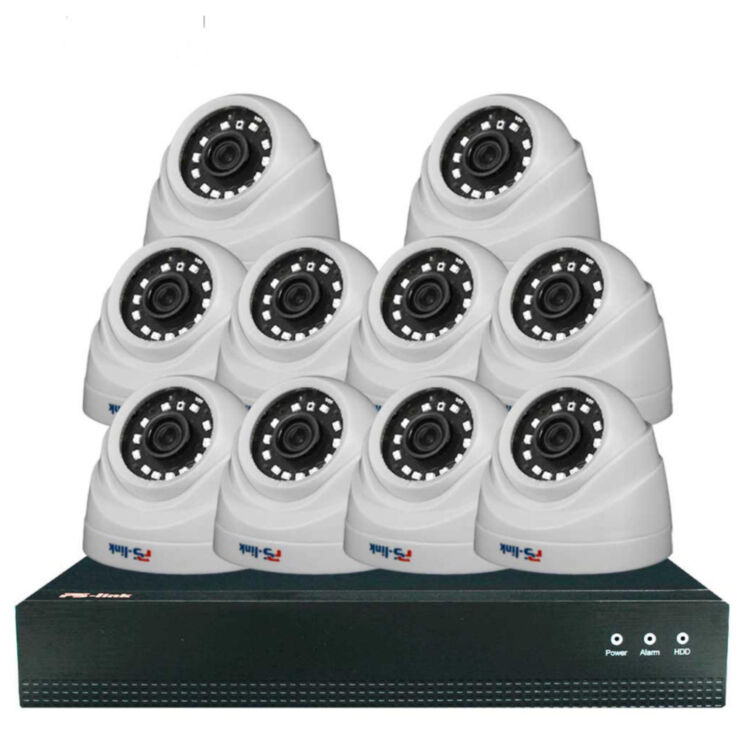 Комплект видеонаблюдения IP 5Мп KIT-A510IP-POE 10 камер с ночной съемкой для помещения, с датчиком движения, питание PoE