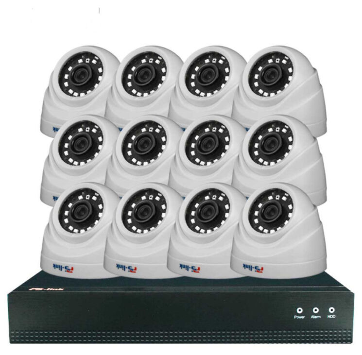 Комплект видеонаблюдения IP 5Мп KIT-A512IP-POE 12 камер с ночной съемкой для помещения, с датчиком движения, питание PoE
