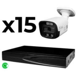 Комплект видеонаблюдения IP 8Мп  KIT-C815IP-ST 15 камер для улицы, умная аналитика, детекция человека, детекция автомобиля, область вторжения