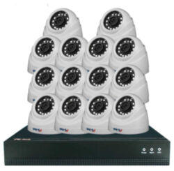 Комплект видеонаблюдения IP 5Мп  KIT-A514IP-POE 14 камер с ночной съемкой для помещения, с датчиком движения, питание PoE