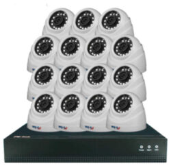 Комплект видеонаблюдения IP 5Мп  KIT-A515IP-POE 15 камер с ночной съемкой для помещения, с датчиком движения, питание PoE
