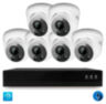 Комплект видеонаблюдения IP 2Мп KIT-A206IPM-POE 6 камер с микрофоном для помещения, питание PoE, ночная съёмка