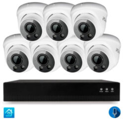 Комплект видеонаблюдения IP 2Мп  KIT-A207IPM-POE 7 камер с микрофоном для помещения, питание PoE, ночная съёмка