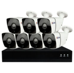 Комплект видеонаблюдения IP 2Мп  KIT-С207IP-POE 7 камер с ночной съемкой для улицы, с датчиком движения, питание PoE