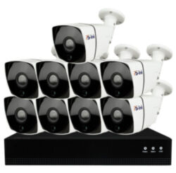Комплект видеонаблюдения IP 2Мп  KIT-С209IP-POE 9 камер с ночной съемкой для улицы, с датчиком движения, питание PoE