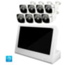 Комплект видеонаблюдения IP Ps-Link KIT-C208IP-POE-LCD / 2Мп / 8 камер / монитор