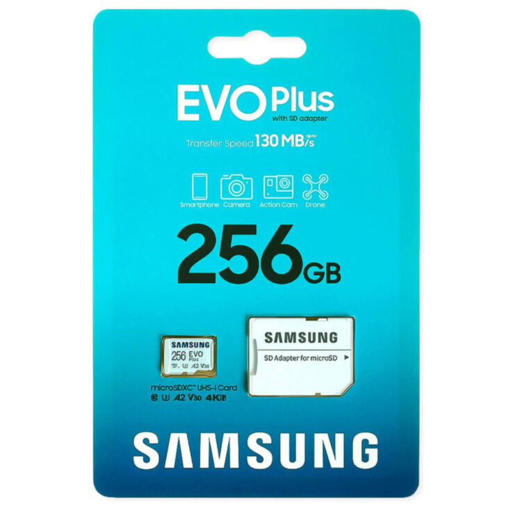 Карта памяти microSD Samsung EVO Plus 256 ГБ class 10 (MB-MC256SA)