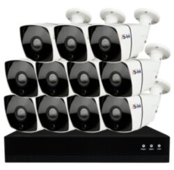Комплект видеонаблюдения IP 2Мп  KIT-С211IP-POE 11 камер с ночной съемкой для улицы, с датчиком движения, питание PoE