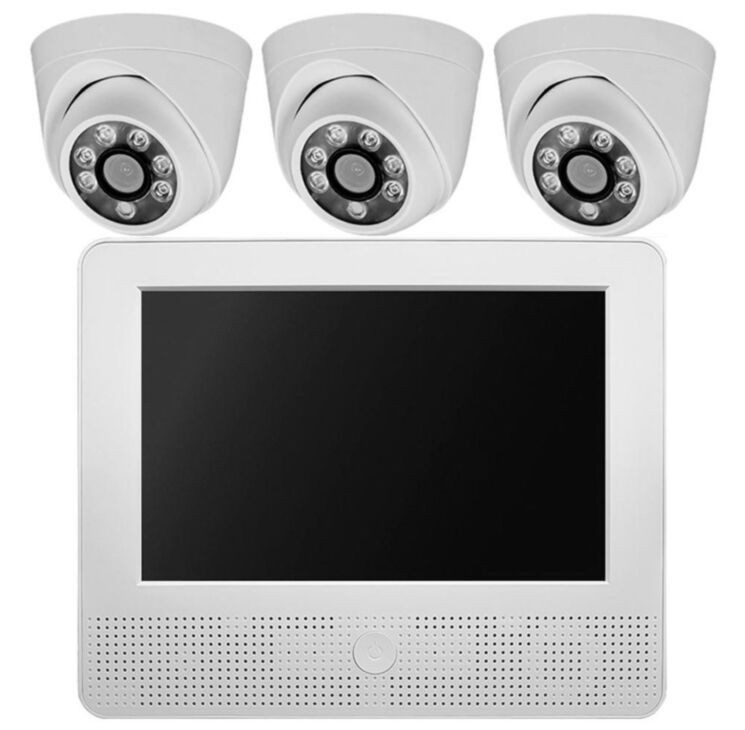 Комплект видеонаблюдения AHD 5Мп KIT-A9503HD 3 камеры для помещения, регистратор с монитором