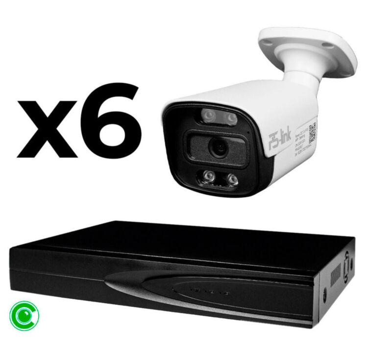 Комплект видеонаблюдения IP 5Мп KIT-C506IP-ST 6 камер для улицы, аналитика, детекция человека, детекция автомобиля, область вторжения