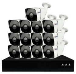 Комплект видеонаблюдения IP 2Мп  KIT-С213IP-POE 13 камер с ночной съемкой для улицы, с датчиком движения, питание PoE