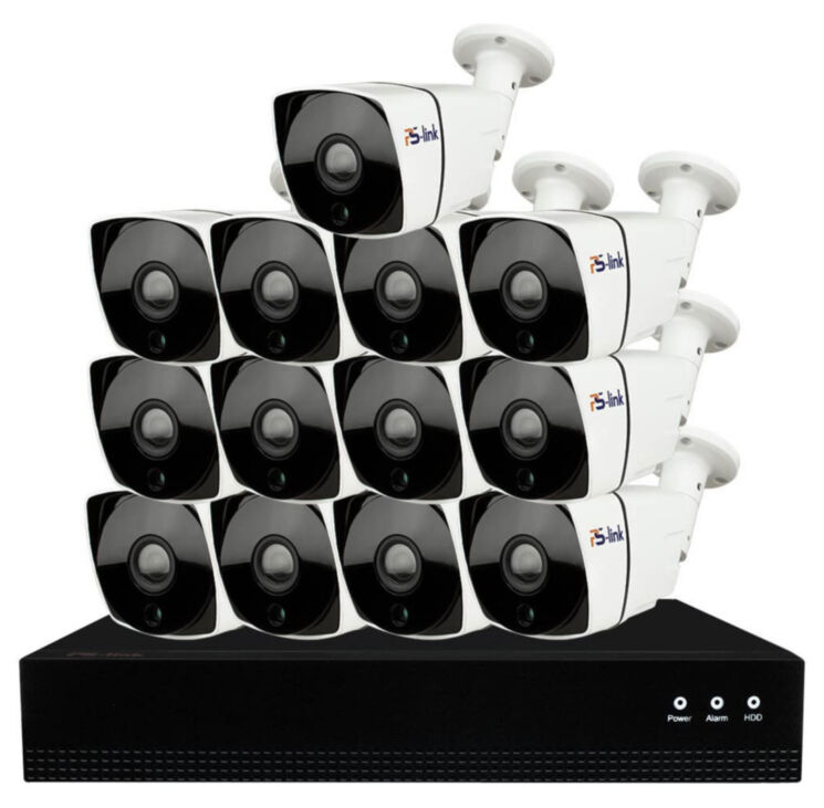 Комплект видеонаблюдения IP 2Мп KIT-С213IP-POE 13 камер с ночной съемкой для улицы, с датчиком движения, питание PoE