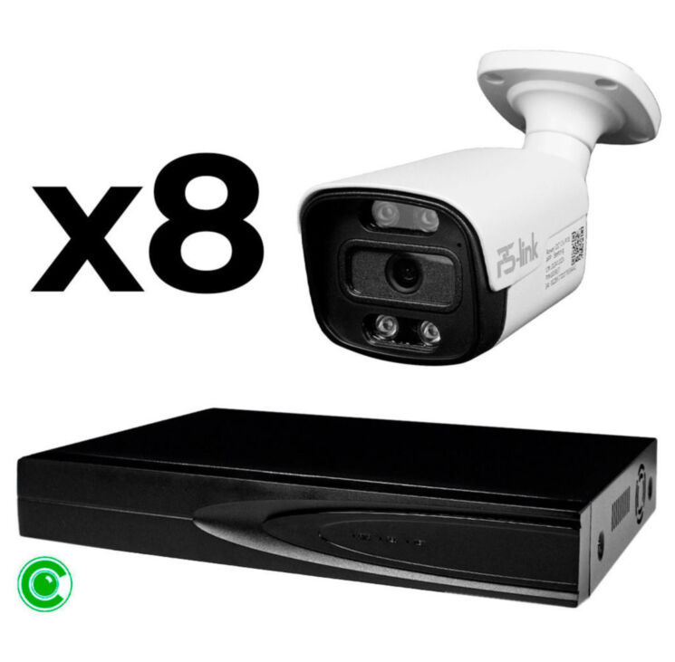 Комплект видеонаблюдения IP 5Мп KIT-C508IP-ST 8 камер для улицы, аналитика, детекция человека, детекция автомобиля, область вторжения